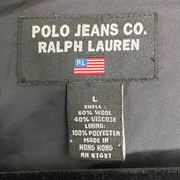 Polo Jeans Co. Ralph Lauren Mens Wool Utility Jacket Sz L - Picture 4 of 9